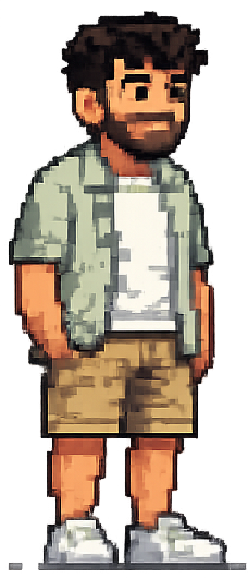 Ilias pixel-art character